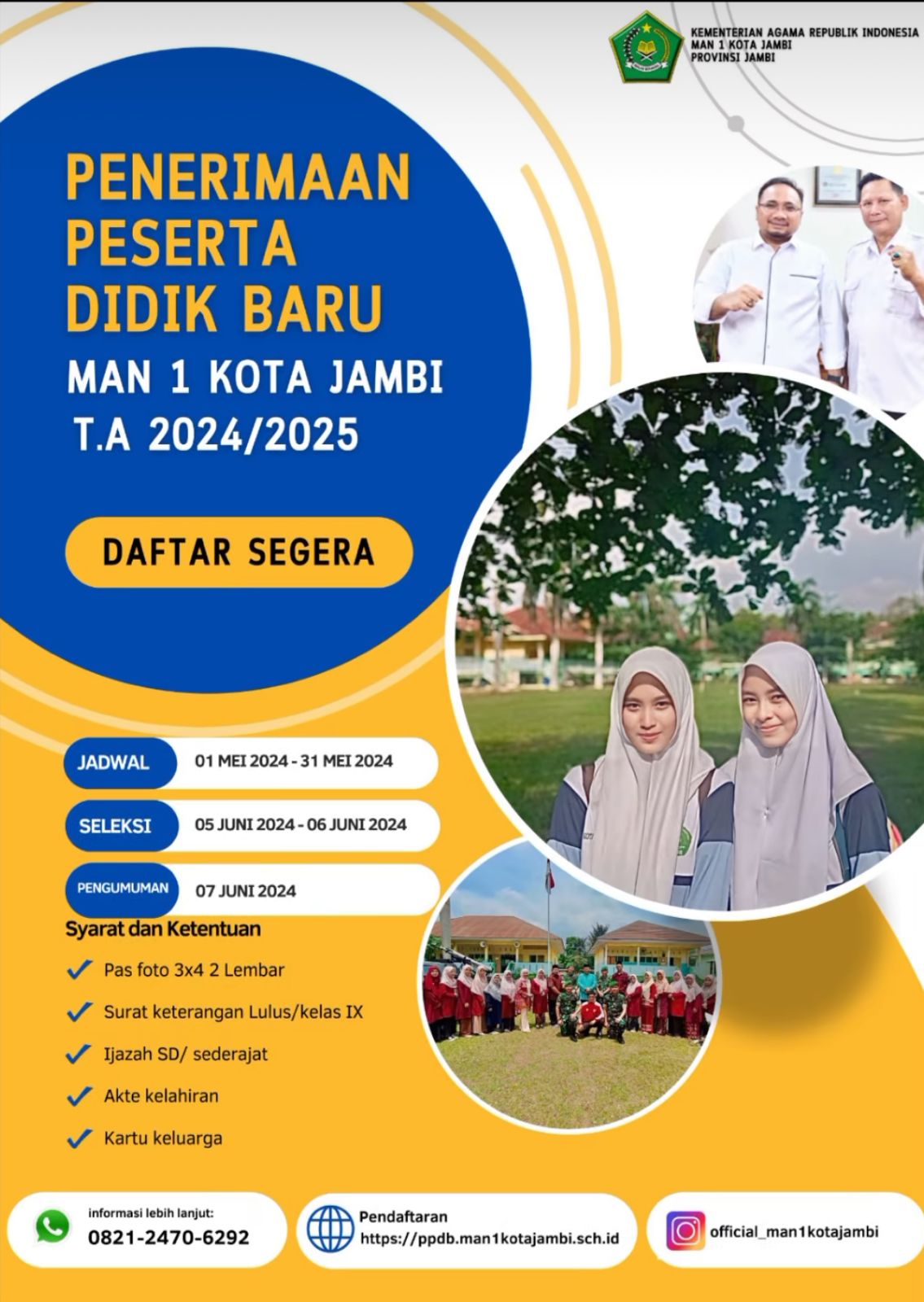 PPDB 2024 MAN 1 KOTA JAMBI SEDANG BERLANGSUNG