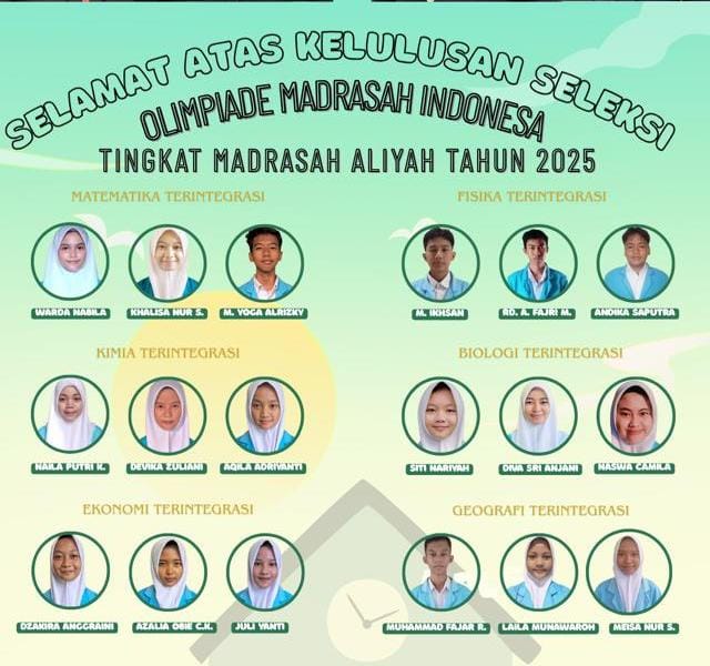 Lolos Seleksi, Siswa Madarsah Aliyah Negeri 1 Kota Jambi Wakili Madrasah di Olimpiade Madrasah Indonesia (OMI) Tingkat Kota