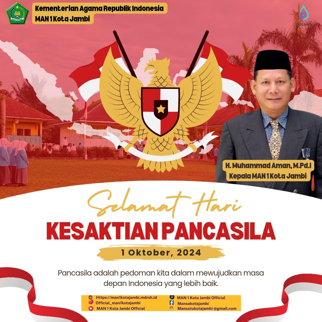 MAN 1 Kota Jambi Melaksanakan Upacara Hari Kesaktian Pancasila