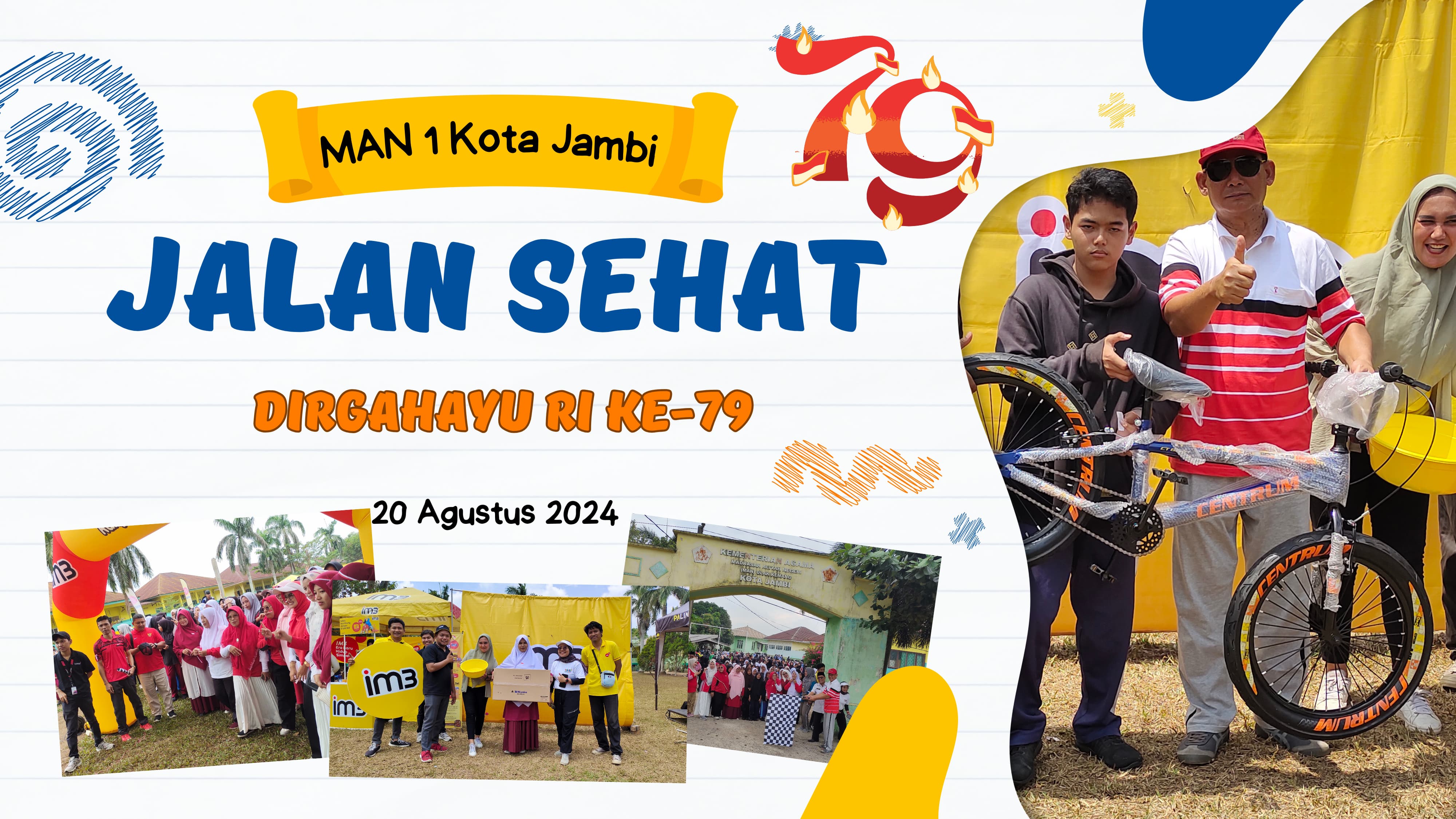 Kebersamaan Masyarakat MAN 1 Kota Jambi dalam Jalan Santai Sehat