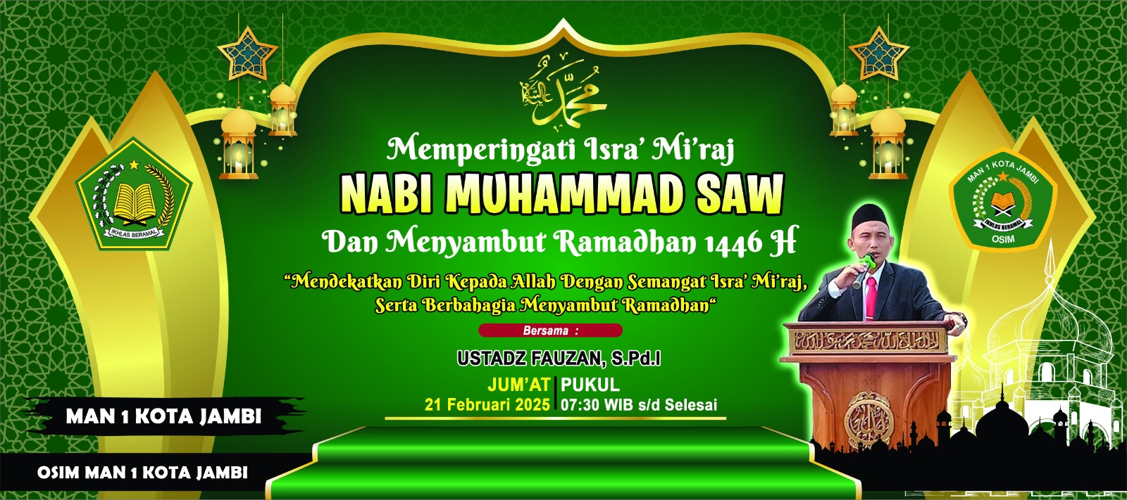 Madrasah Aliyah Negeri (MAN) 1 Kota Jambi Memperingati Israâ€™ Miâ€™raj Nabi Muhammad SAW dan Menyambut Ramadhan 1446 H